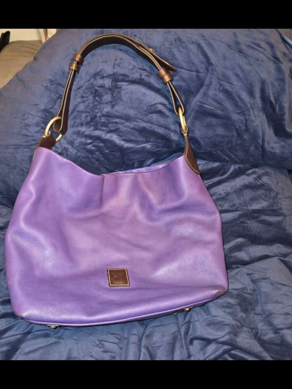Dooney & Bourke Pebble Grain Extra Large Courtney Sac Shoulder Bag - Plum Wine